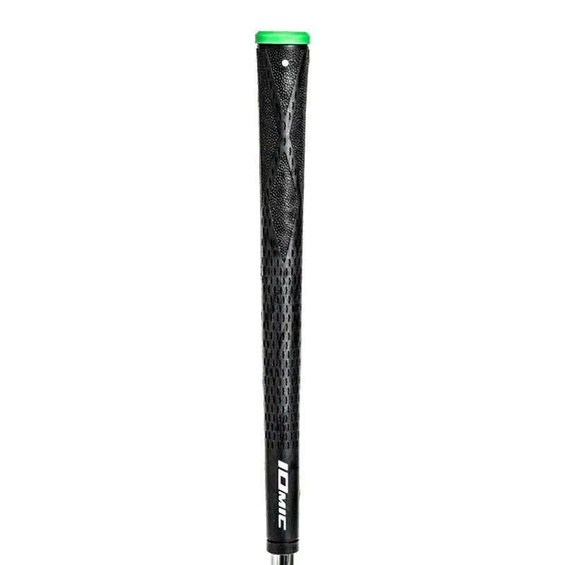 TPE non-slip golf club grip shown in multiple colour options including red, blue, and black.