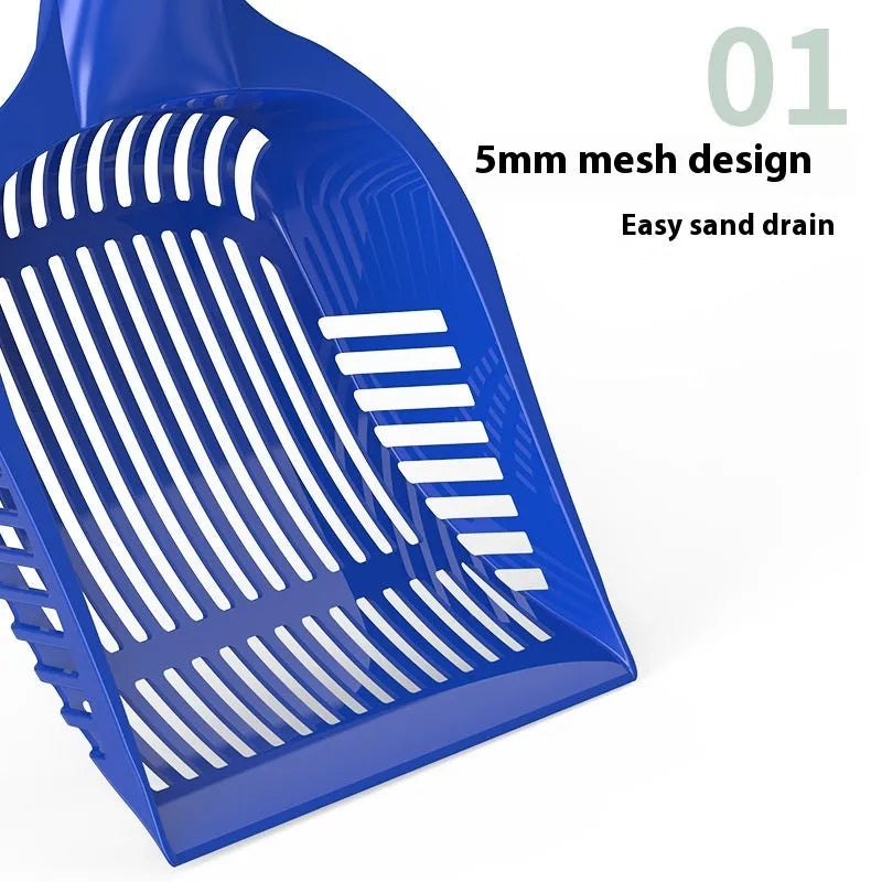 Plastic cat litter scoop in red, yellow or blue, small and medium sizes