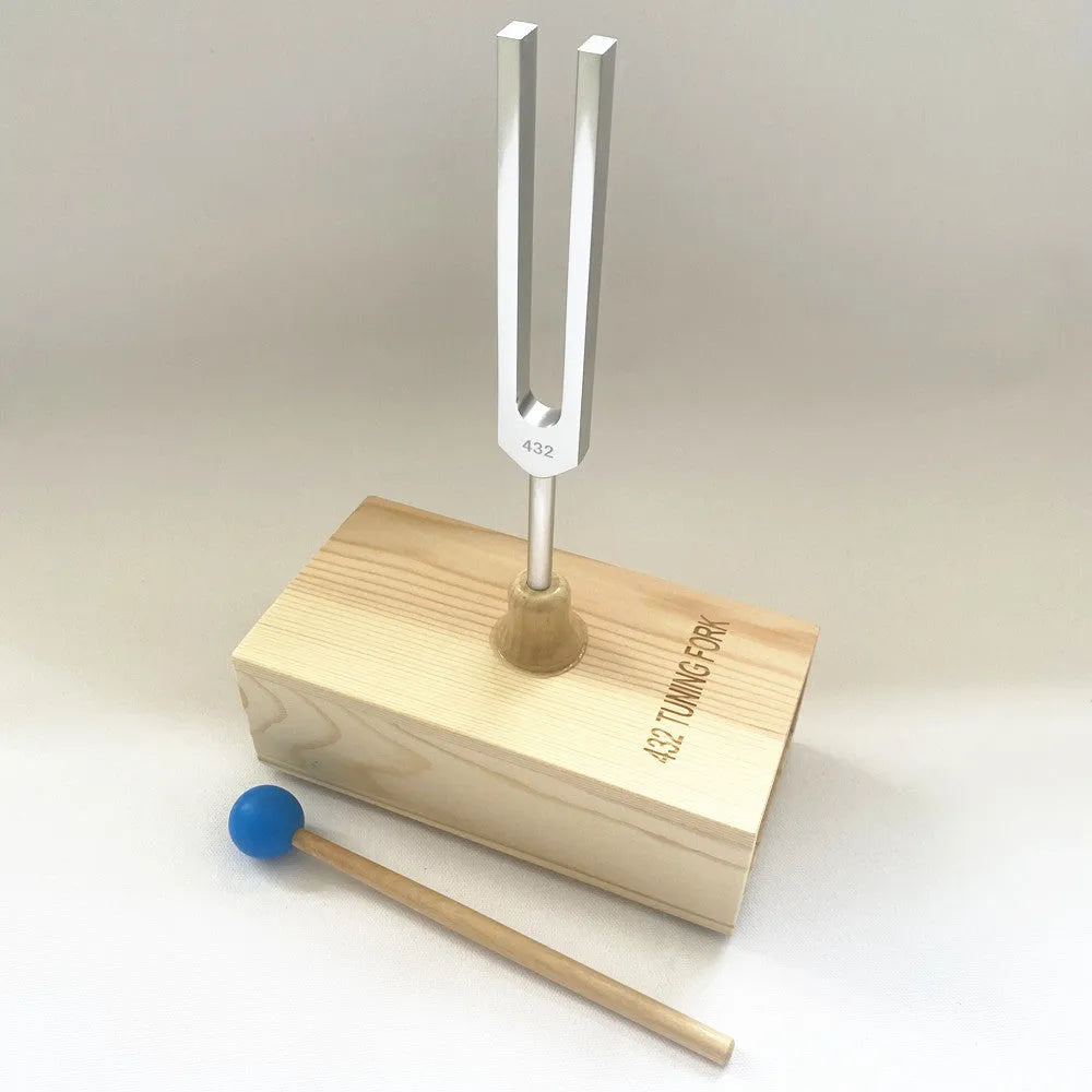 432Hz aluminium alloy tuning fork with portable speaker for sound therapy