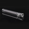 Transparent telescopic glass smoking pipe with colour mixing pink design and straight suction nozzle