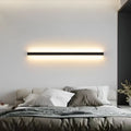 80 cm long black aluminium LED strip wall lamp with touch control for three white light colours.