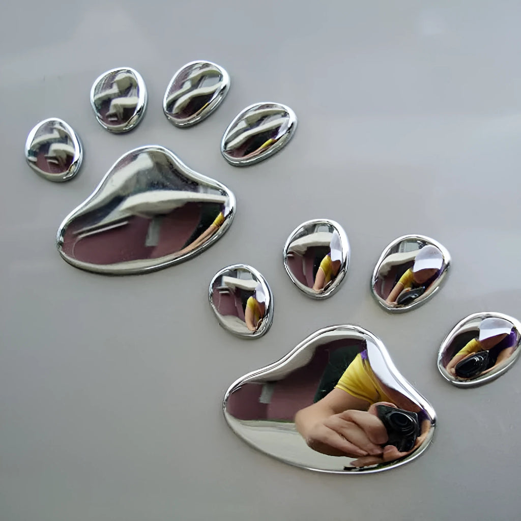 PVC car sticker with hand shape and dog footprints for bumper scratch coverage
