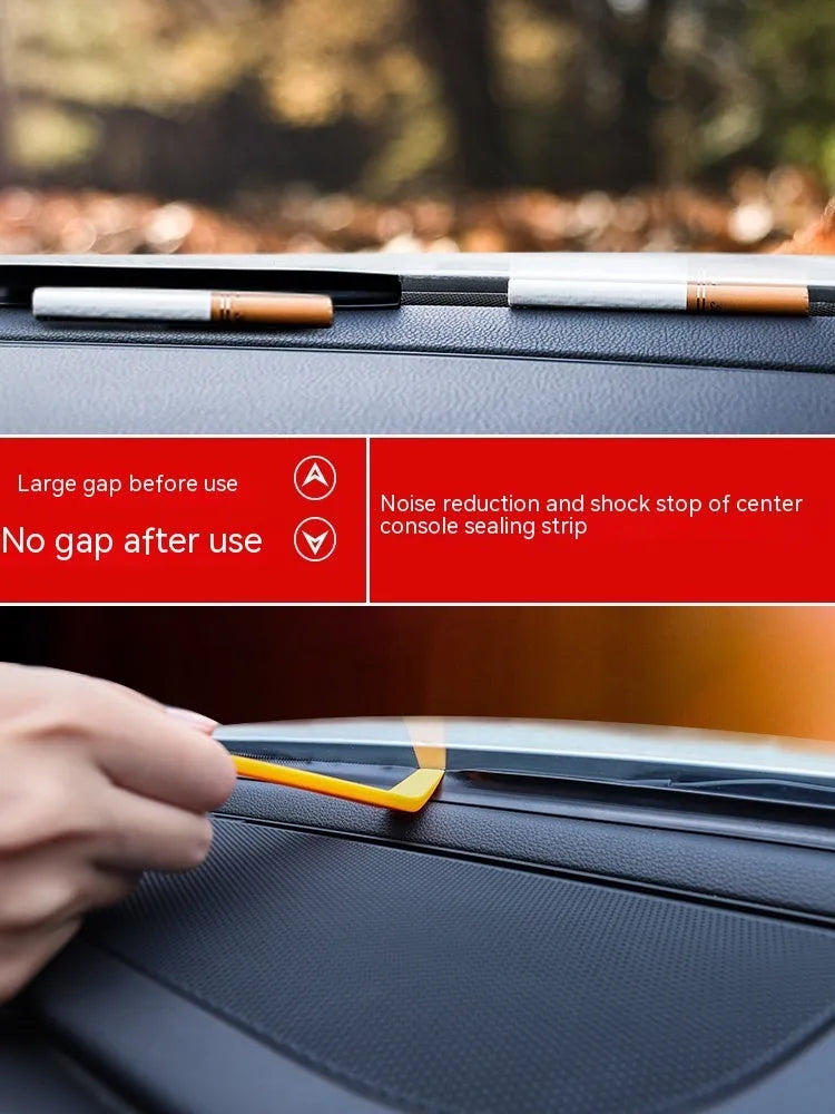 Mitsubishi Outlander dashboard soundproof seal strip made of black silicone, 1.6 metres long.