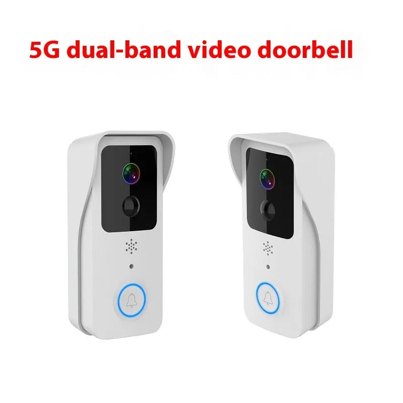 Black or white smart waterproof visual doorbell for remote home security