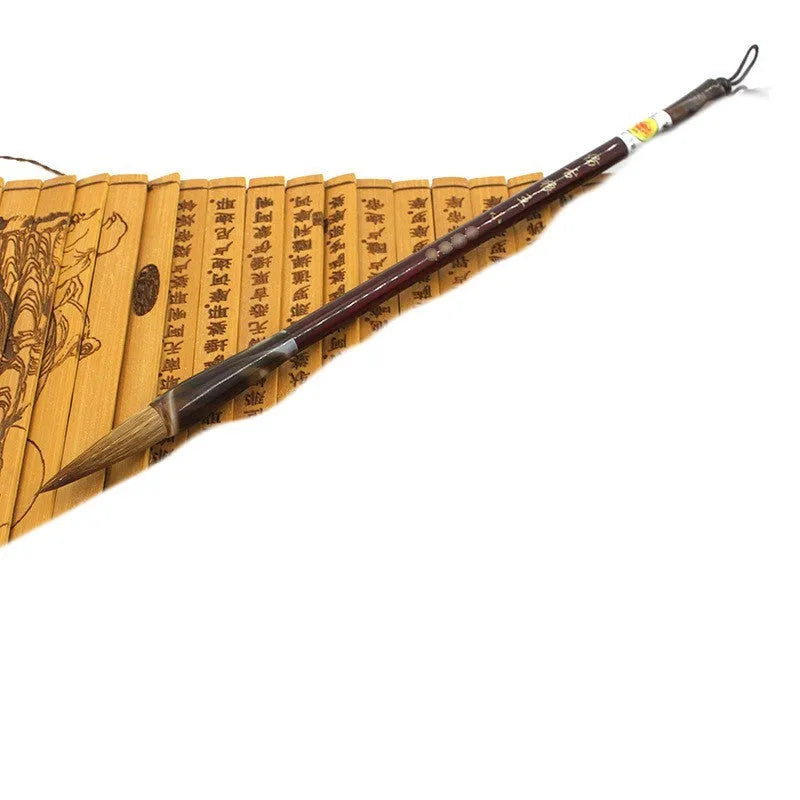 Wolf Hao steel rod calligraphy brush set with wolf hair bristles in multiple sizes
