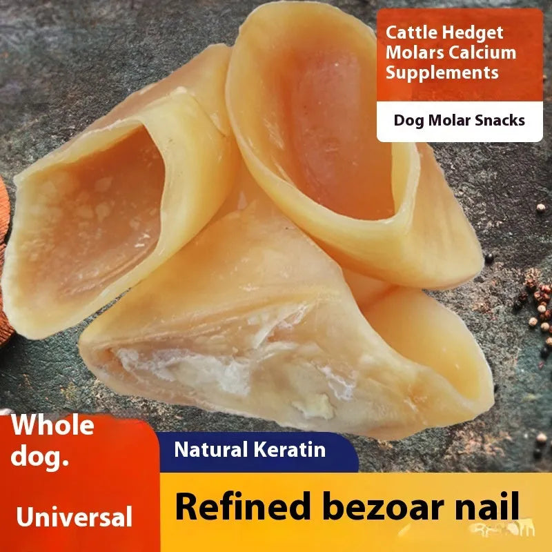 Natural cowhide hoof shell dog chew toy for small and large breeds