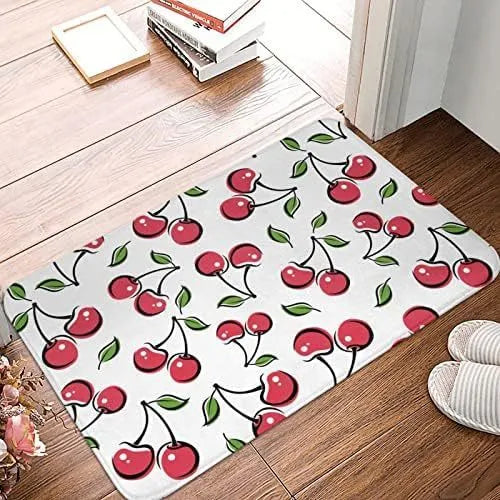 Square flannel floor mat in a coastal starfish print, available in multiple sizes.