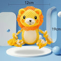 Lion and monkey plush squeaky dog toys bundle for medium and large breed dogs