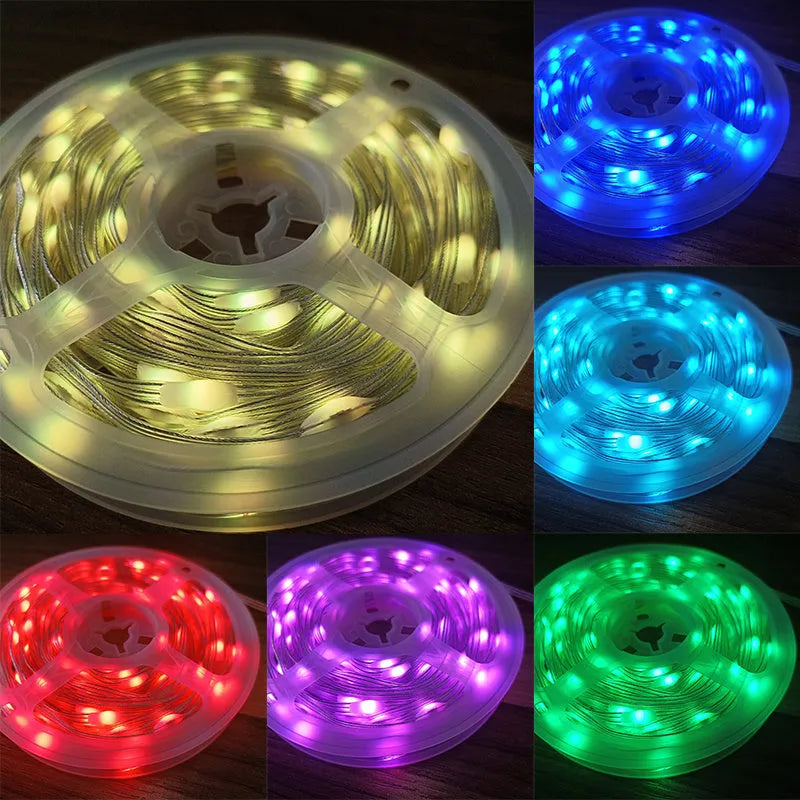 10-metre LED light string with 100 multi-colour lights for festival and party decoration