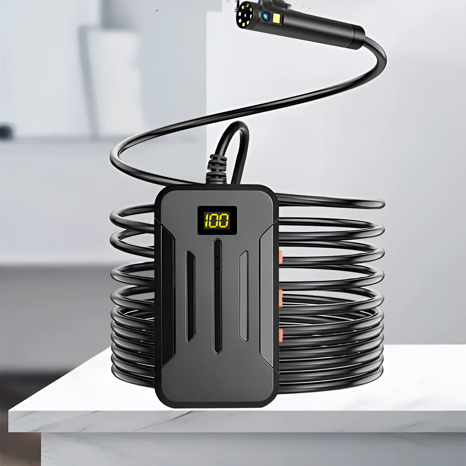F300 wireless dual lens endoscope with 5.5mm and 8mm waterproof probes for inspection