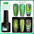 Cat eye series UV nail polish gel bottles with diamond glitter fragments in six colour styles