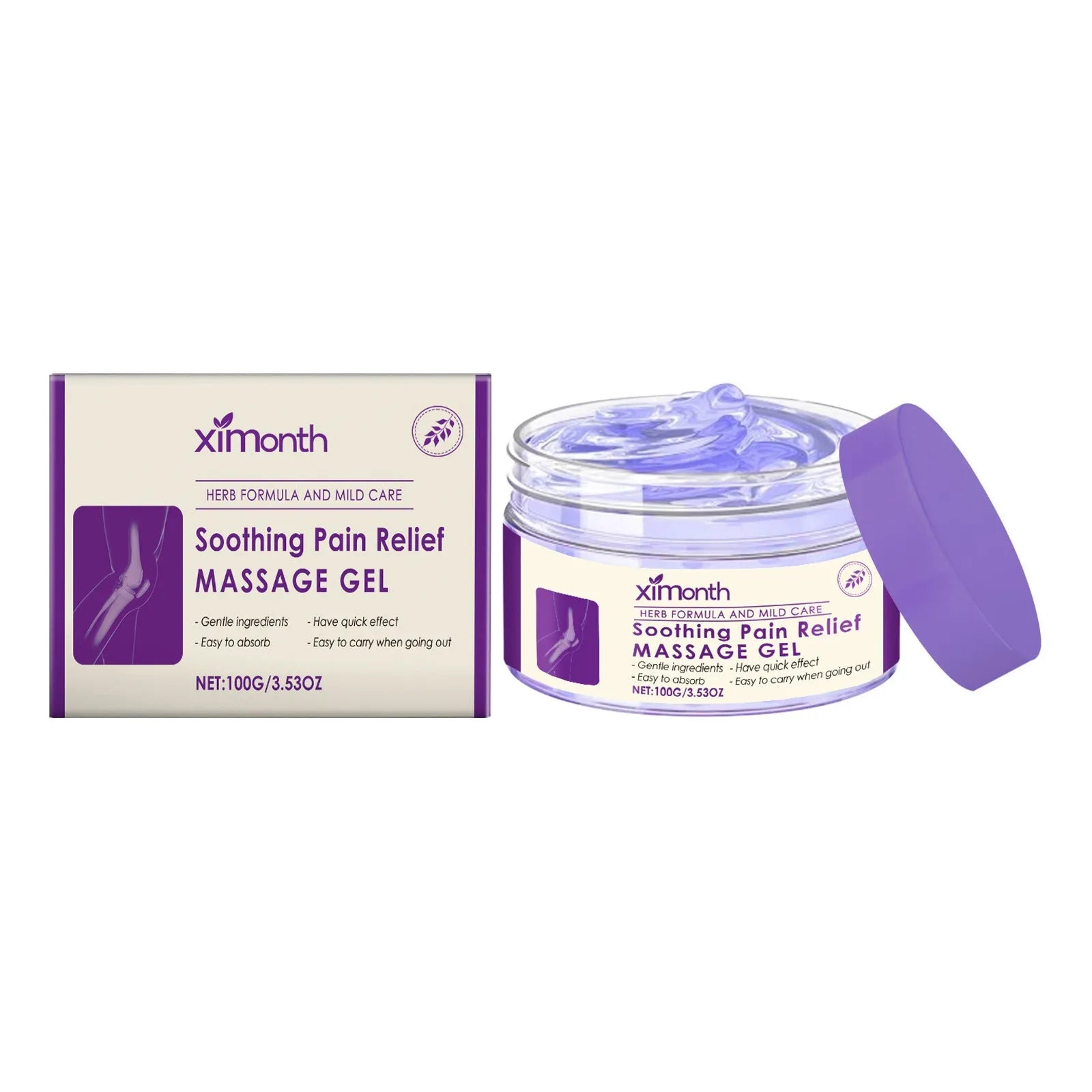 100g tube of joint and muscle massage gel for knee and elbow care with natural herbal extracts