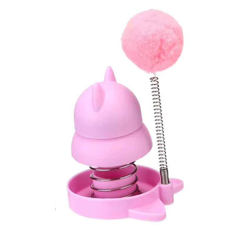 Lucky Cat mint ball grooming toy for cats in blue, orange or pink colours