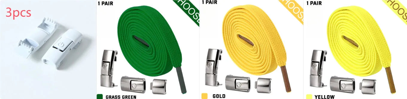 8mm wide press lock elastic shoelaces with flat profile and soft cotton construction