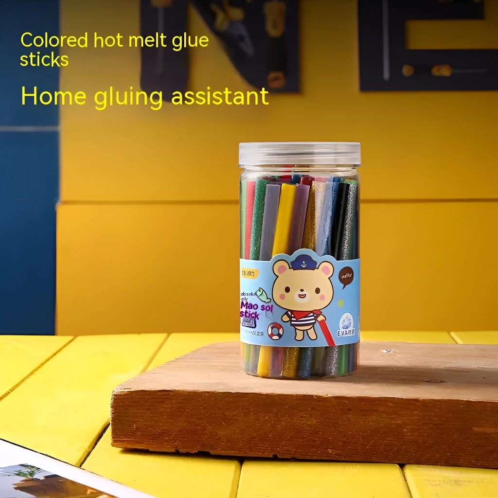 Pack of 55 transparent hot melt glue sticks with 7.0mm diameter for glue gun use