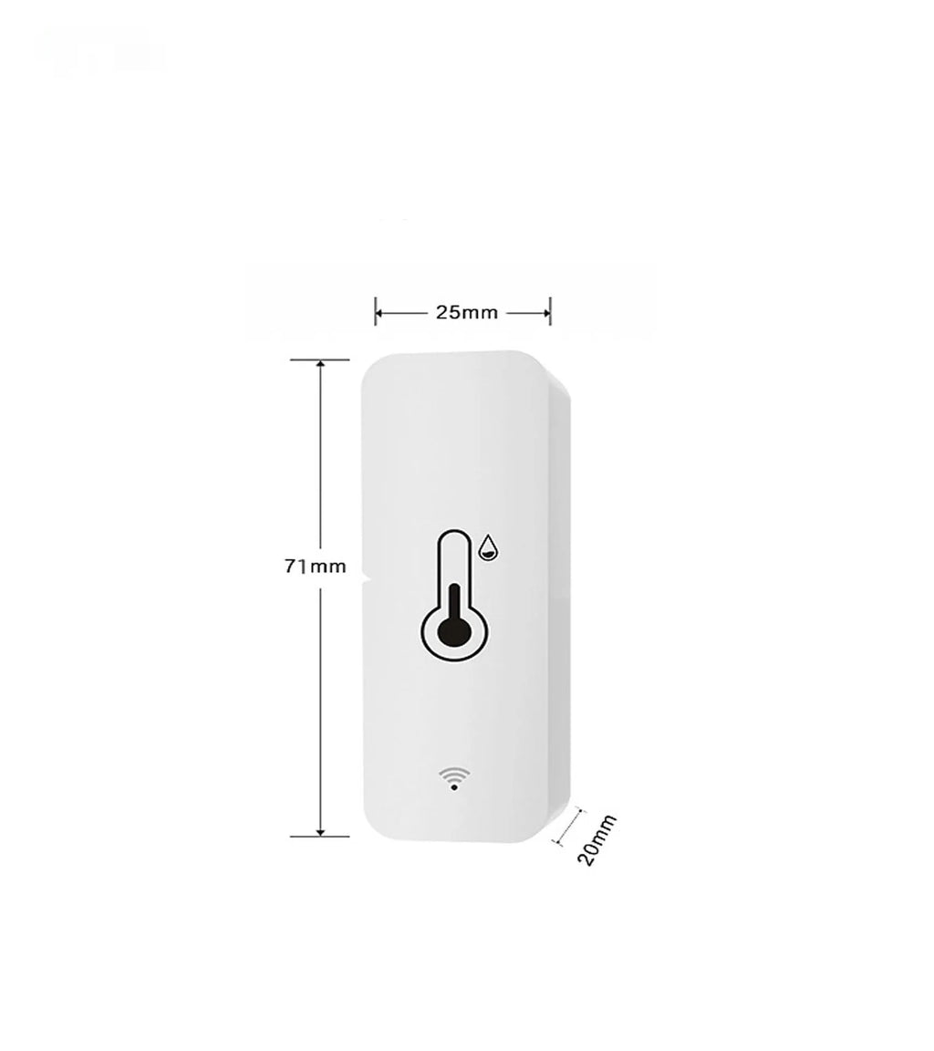 White WiFi Zigbee smart temperature and humidity sensor with Tuya compatibility