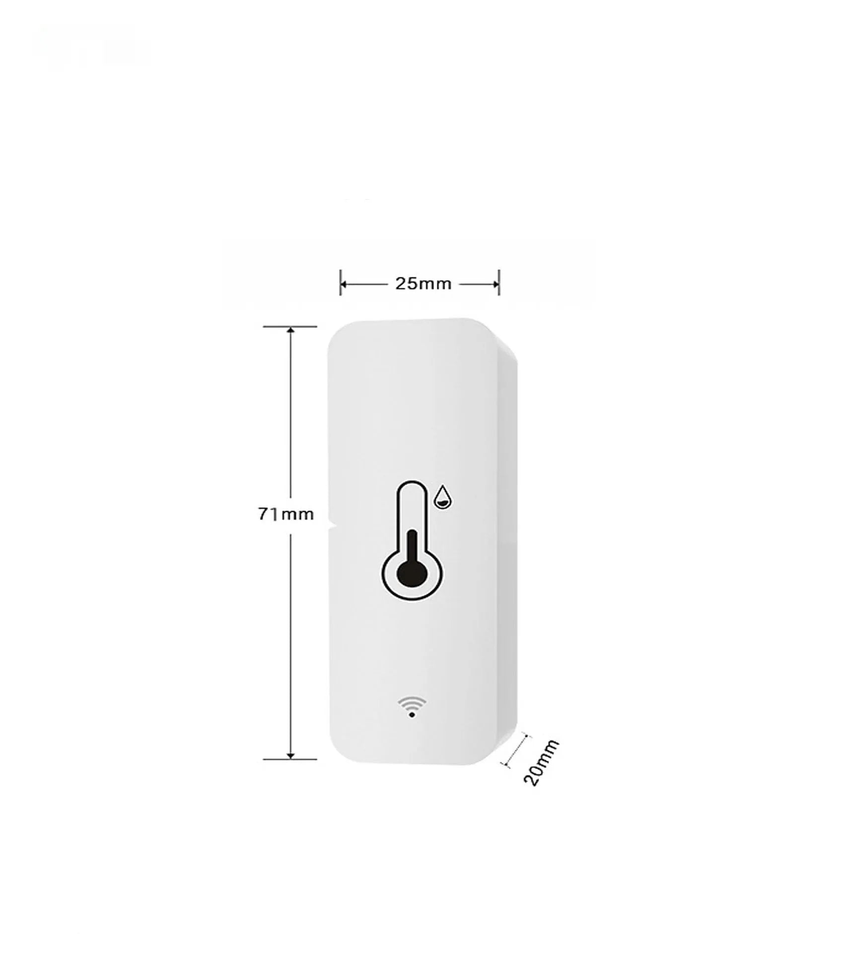 White WiFi Zigbee smart temperature and humidity sensor with Tuya compatibility