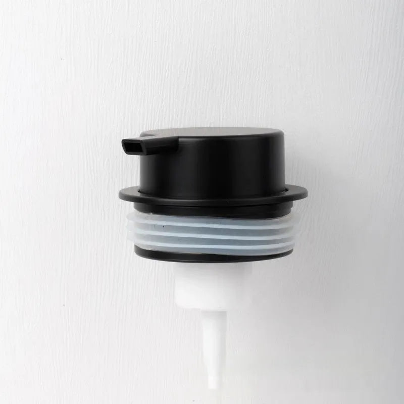 ABS plastic facial cleanser foam pump dispenser with large head in metallic finish
