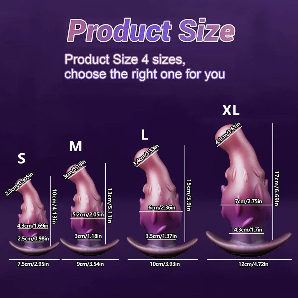 Unisex wearable adult masturbator in liquid silicone showing black, gold and purple colour options