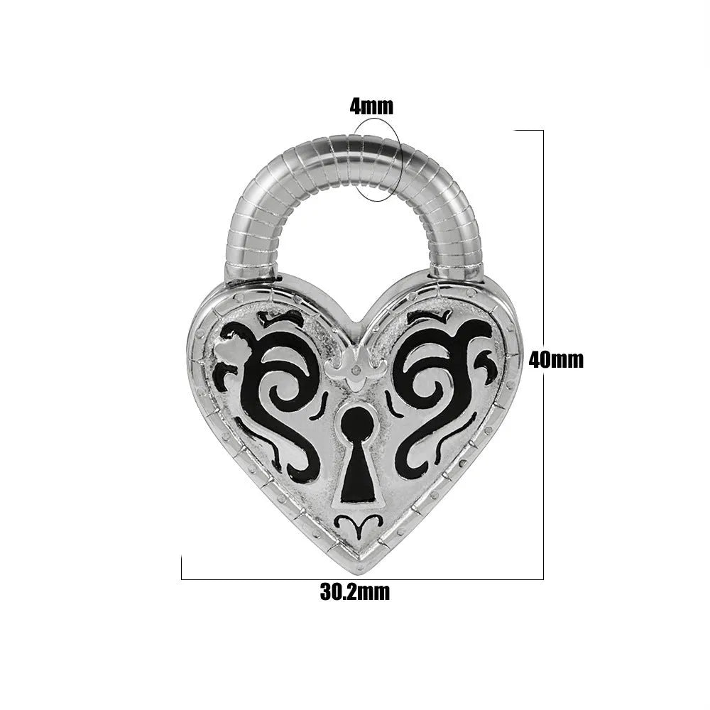 Women's stainless steel heart-shaped earrings with electroplated gold finish