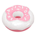 Donut shaped TPR dog toy in pink yellow or chocolate for molar teeth cleaning with sound