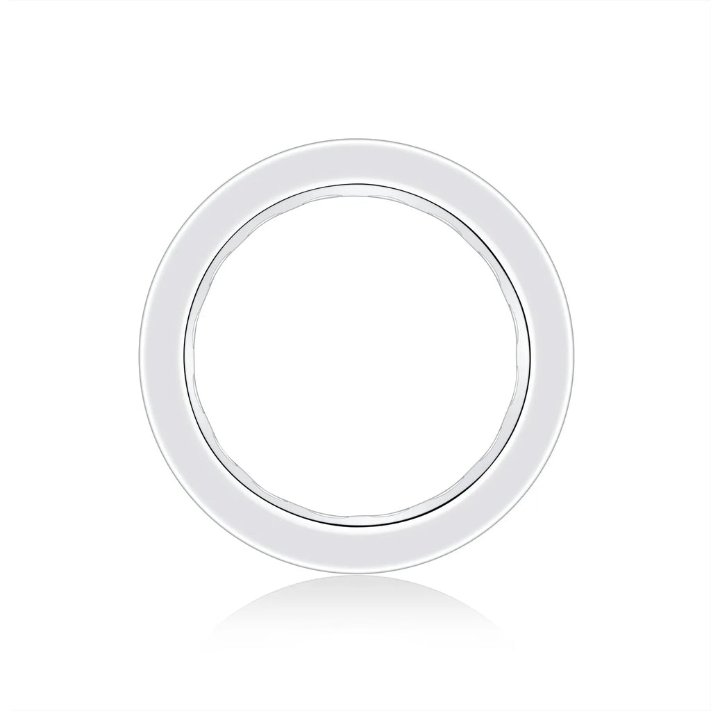 Flowing Cloud Passion wedding ring set with 0.3-carat moissanite in S925 silver with platinum plating on white background