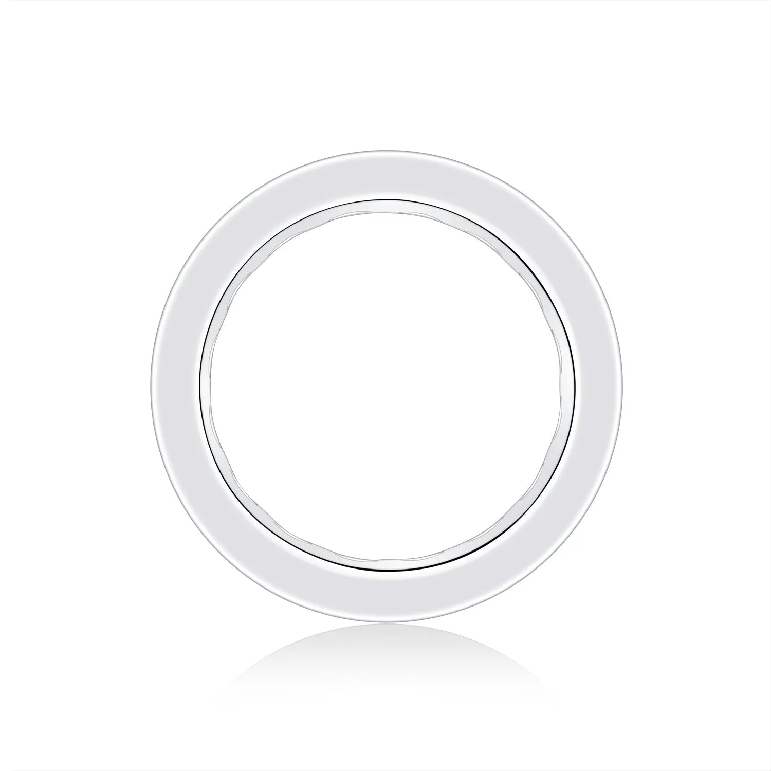 Flowing Cloud Passion wedding ring set with 0.3-carat moissanite in S925 silver with platinum plating on white background