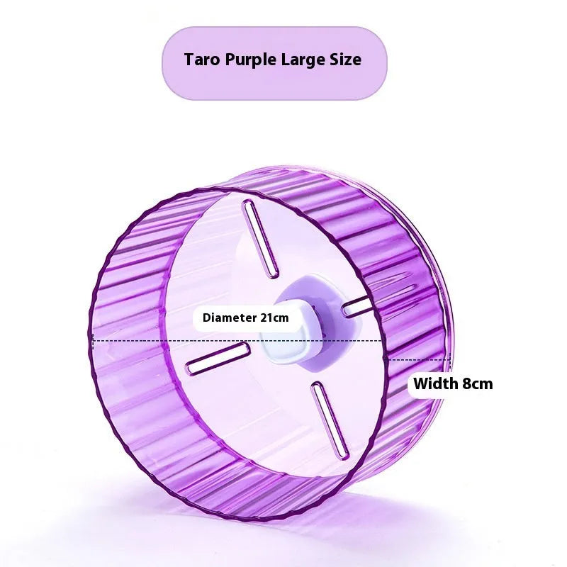 21cm plastic parrot exercise wheel in transparent colour option