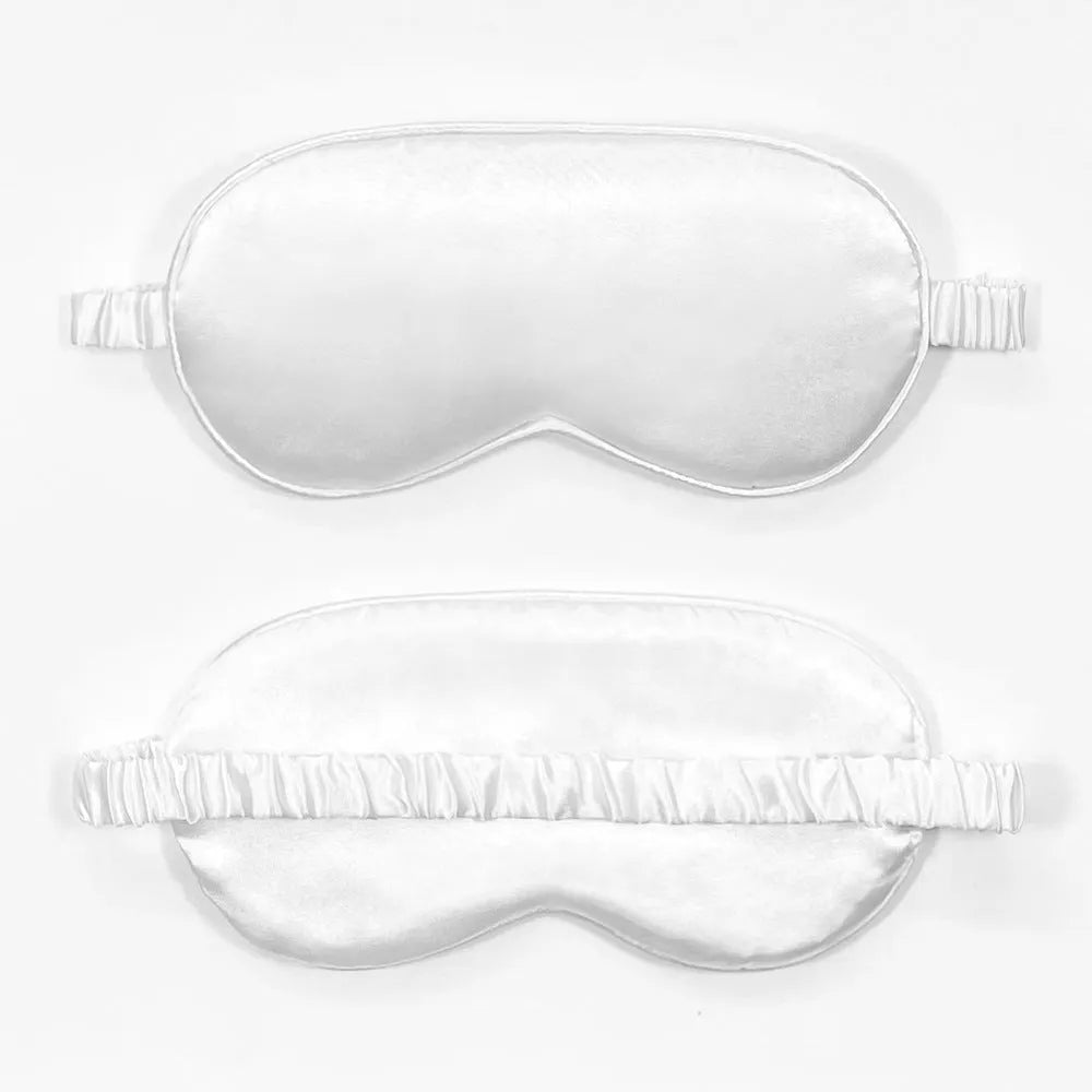 Reversible rayon satin sleep mask in a choice of colours with an elastic headband.