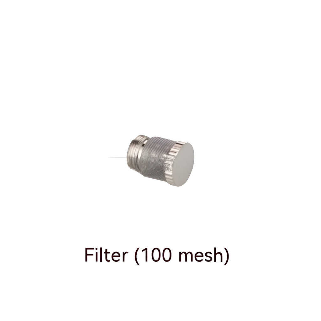 304 stainless steel fine atomization spray nozzle with external thread and multiple aperture size options.