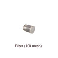304 stainless steel fine atomization spray nozzle with external thread and multiple aperture size options.