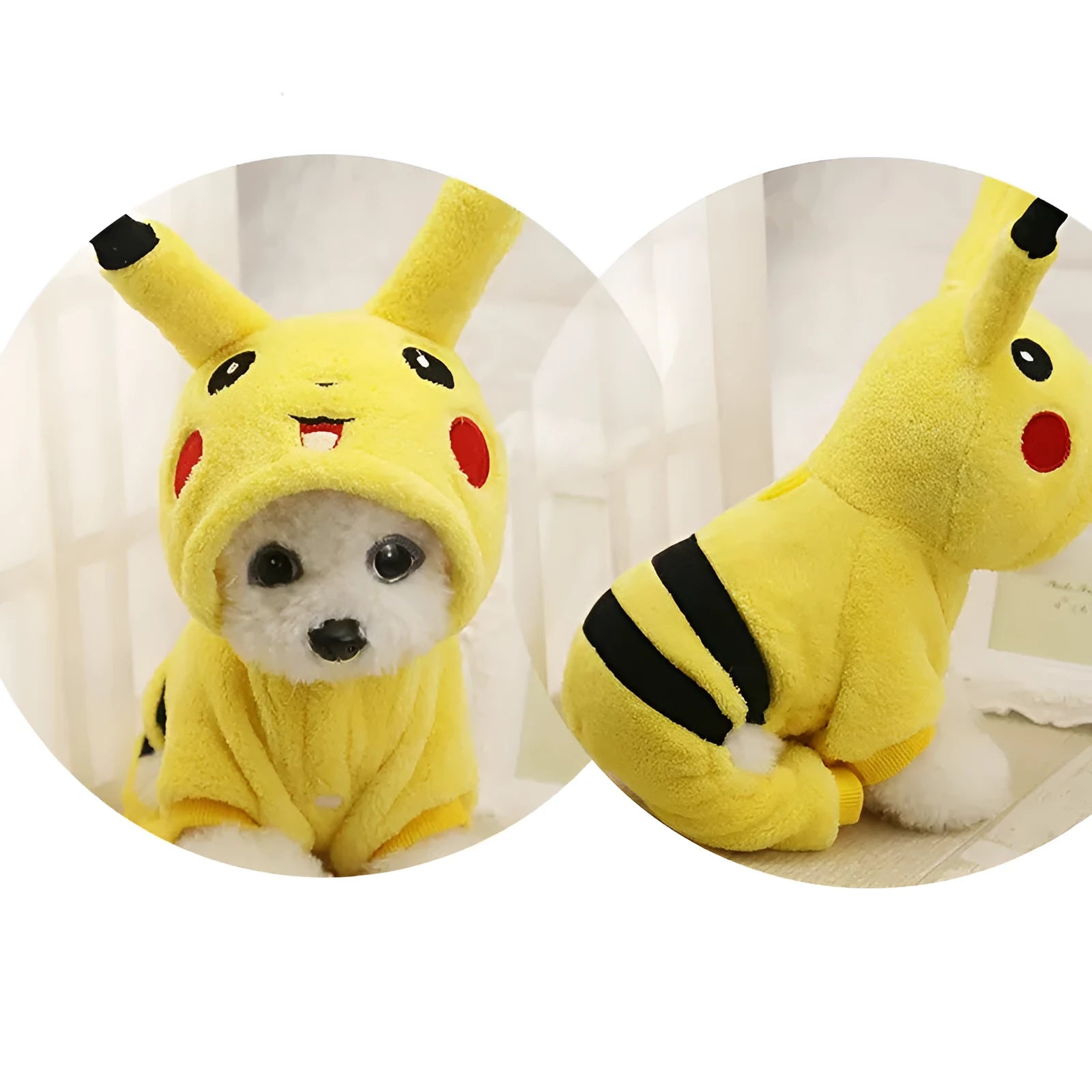 Fleece cat coat with hoodie in cartoon design for winter wear