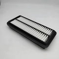 Black car air filter measuring 256x113x40mm for modern vehicle replacement