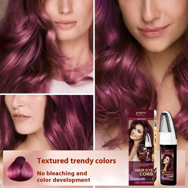 200ml tube of hair dye cream in a choice of Brown, Wine Red, or Dark Brown.