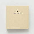 Cotton linen loose-leaf pocket photo album in beige, 14.5x15x3 cm, with 3-inch and 5-inch pocket pages
