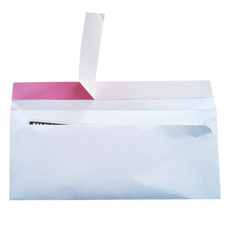 Blue anti-opening self-adhesive confidential envelope measuring 105mm by 240mm