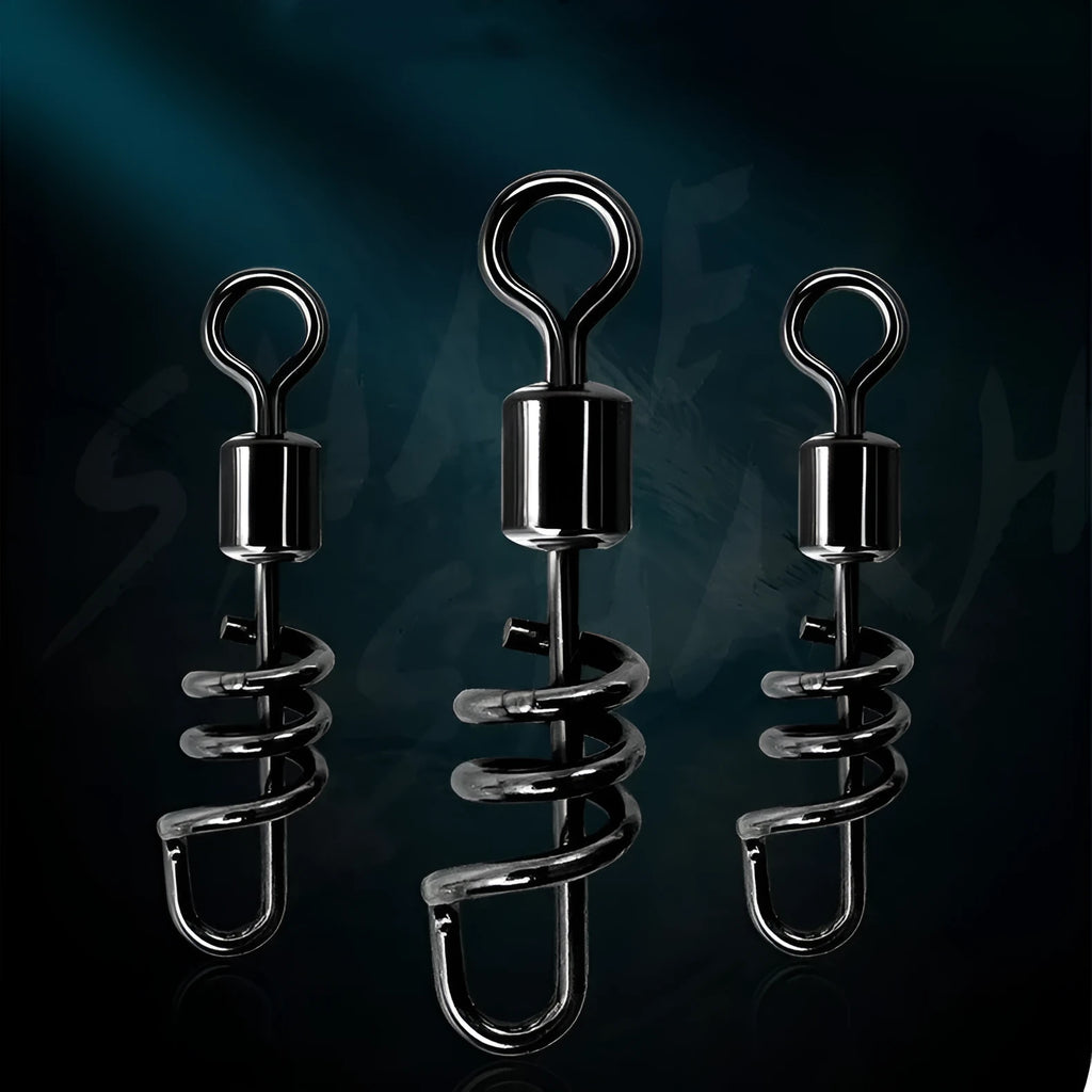 8-shaped fishing swivel connector in multiple sizes with copper or stainless steel construction