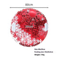 PVC winter ski ring toy with creative printed design showing winter sports imagery