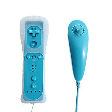 Wii left and right wireless gamepad controllers in multiple colours with rubber sleeve