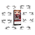 8 pairs bat and spider decorative eye shadow eyeliner stickers for Halloween party face makeup
