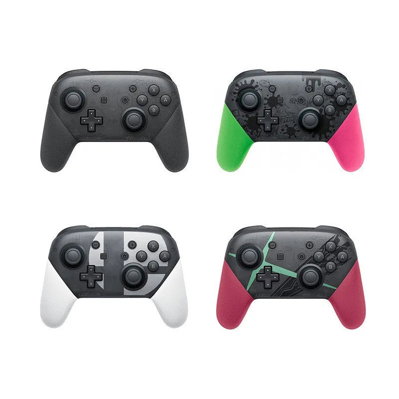 Wireless Bluetooth vibrating gamepad in black, white, red or green colour.