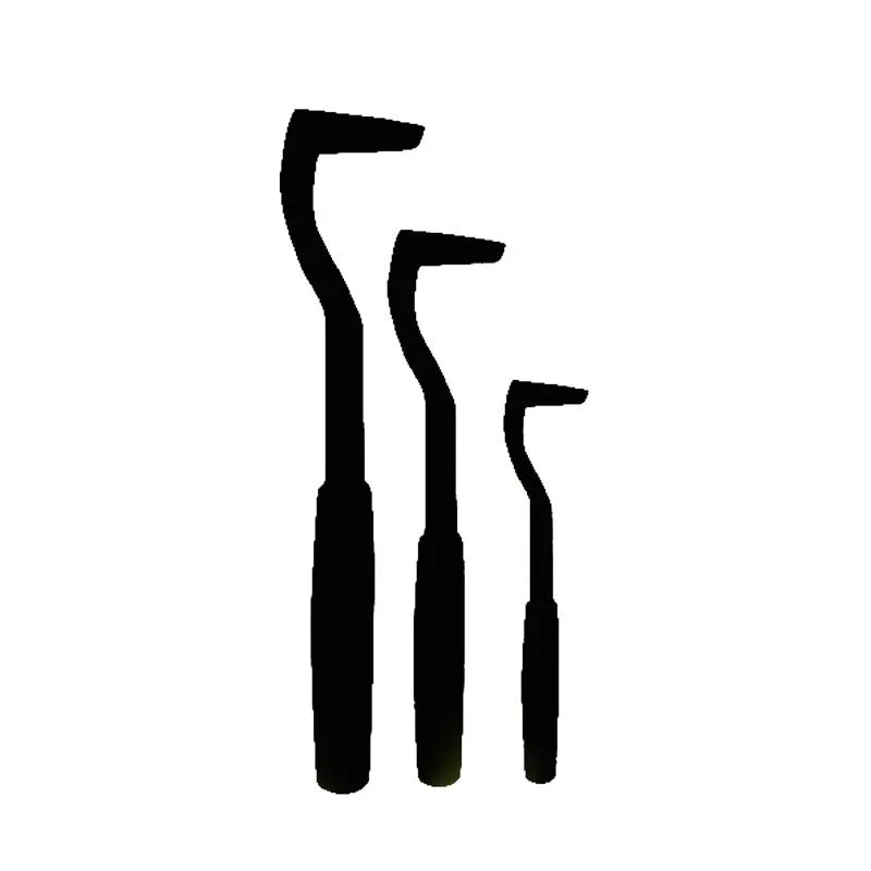 Set of three pet tick removal hooks in various colours for dogs