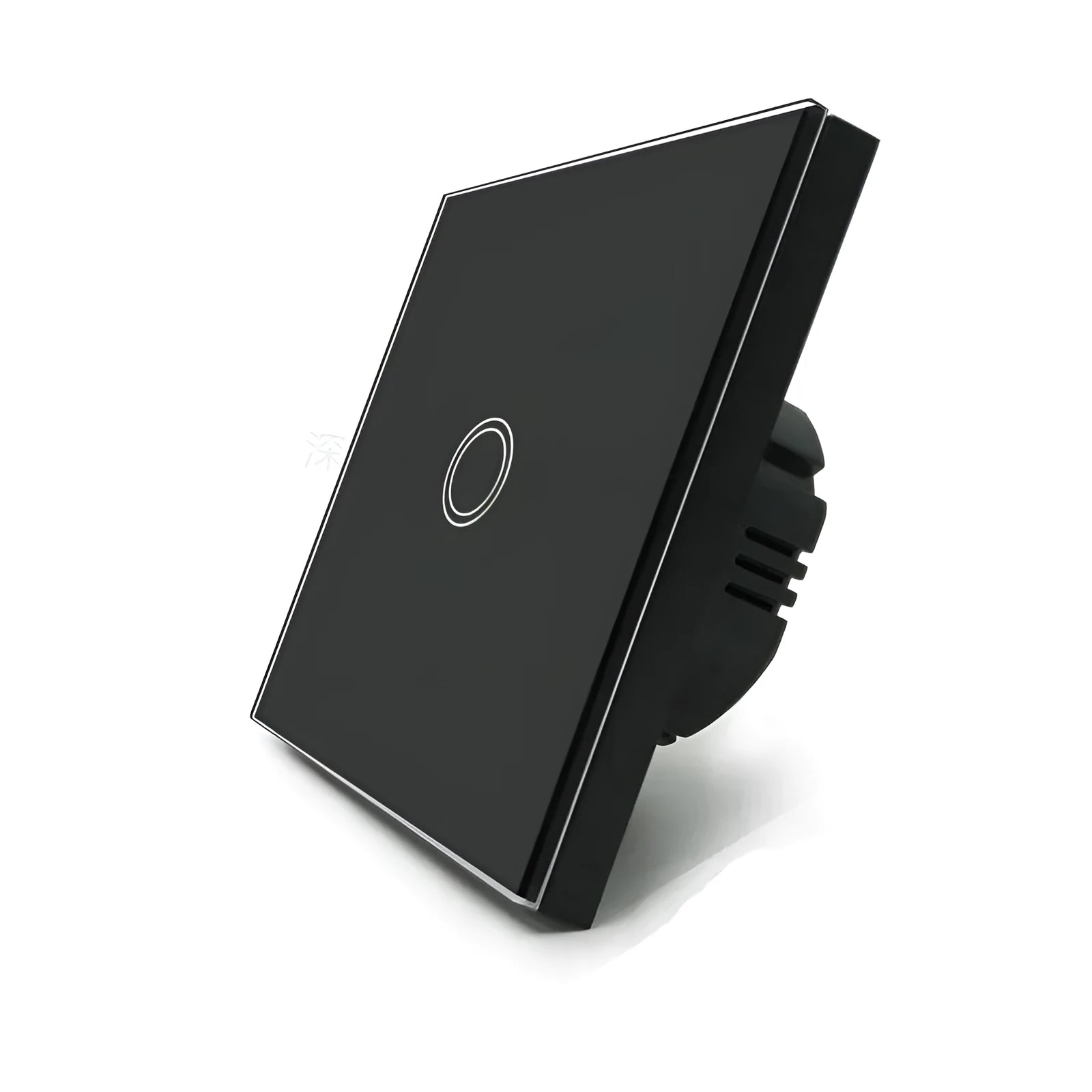 Touch switch with tempered glass panel for low power lighting control