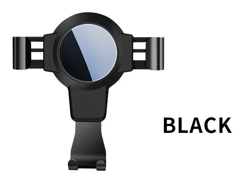S4 Gravity Mirror ABS mobile phone bracket mounted on a car air conditioning vent.