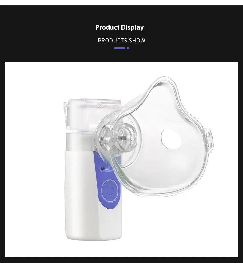 Columnar plastic USB handheld nebuliser with single fog outlet for household drug atomisation