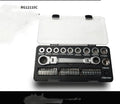 14-piece dual ratchet wrench and screwdriver set with sockets and bit heads for automotive and DIY use