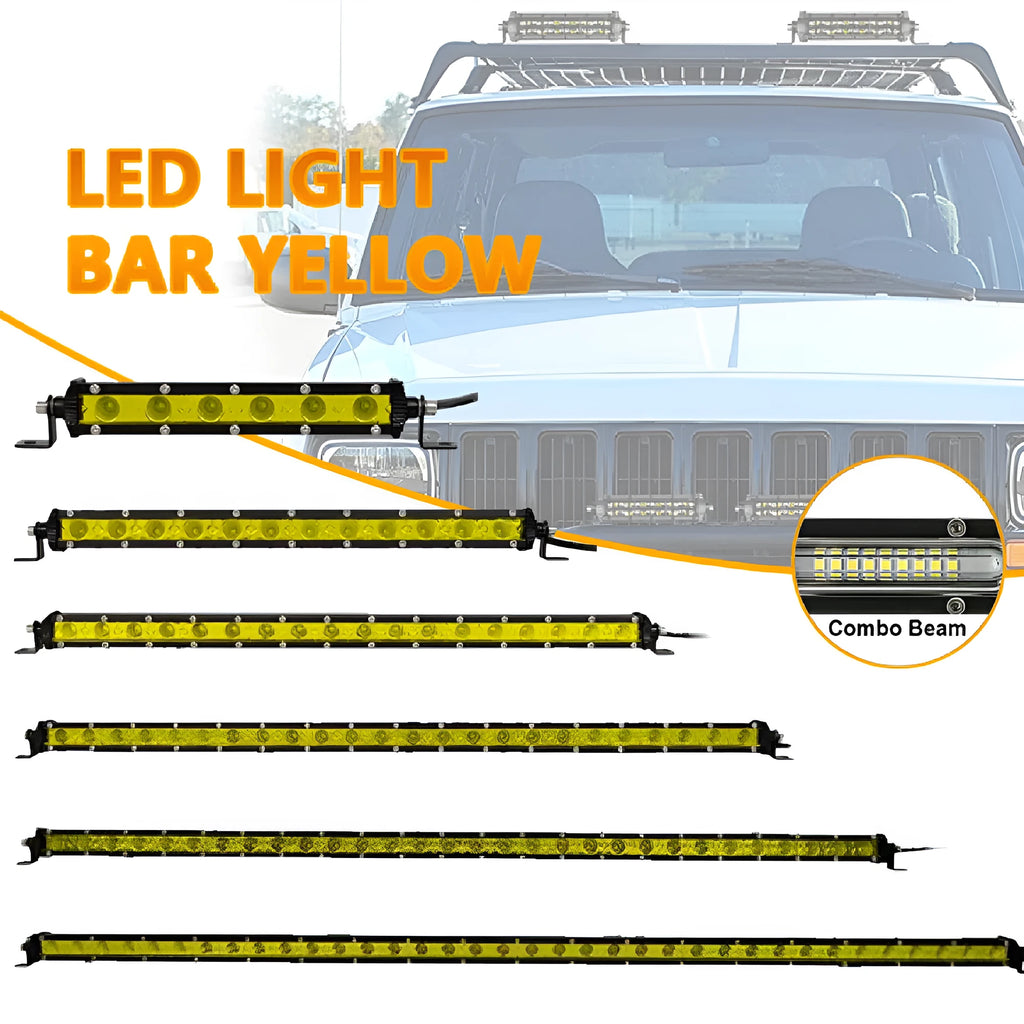 25 inch single row LED light bar with aluminum housing and 6500K output for vehicles