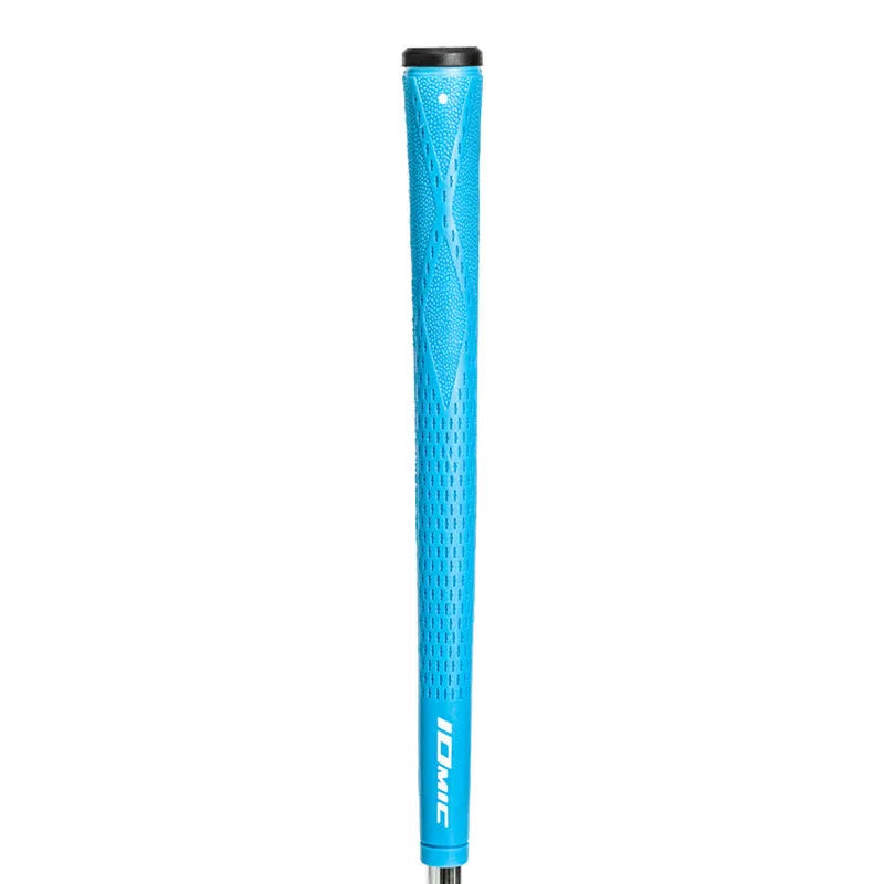 TPE non-slip golf club grip shown in multiple colour options including red, blue, and black.