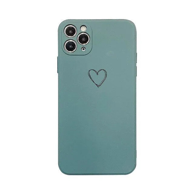 Silicone phone case for Apple iPhones in multiple solid colours including black, white, and pastel options