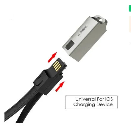 20cm leather USB C to Lightning charging cable for iPhone in red, black or brown colours with zinc alloy connectors